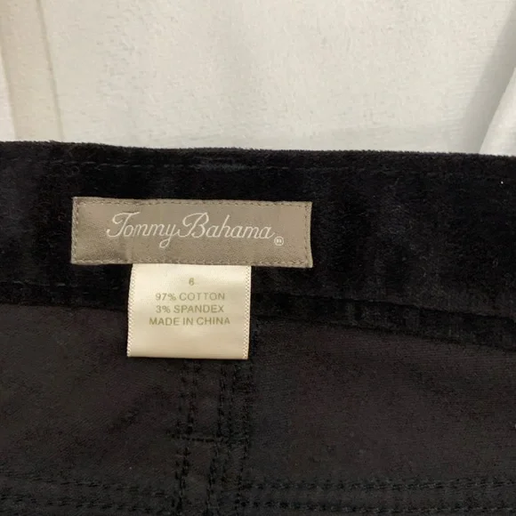 TOMMY BAHAMA Velvet Black Pants 6 - Picture 3 of 5